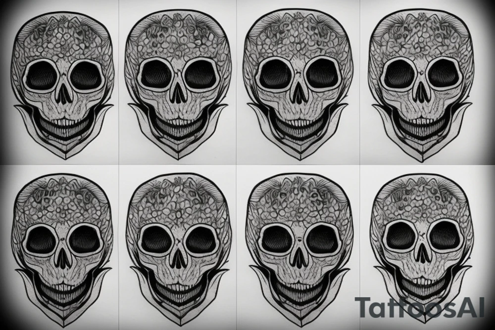 Woodpecker’s skull tattoo idea