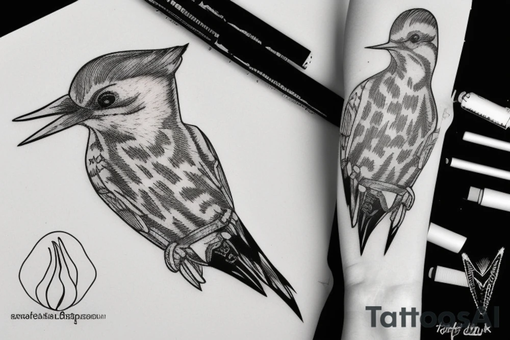 Woodpecker tattoo idea