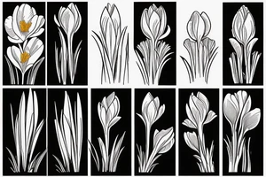 dutch crocus flower tattoo idea