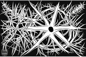 Crown of thorns with the date 01-01-2022 inside it. tattoo idea