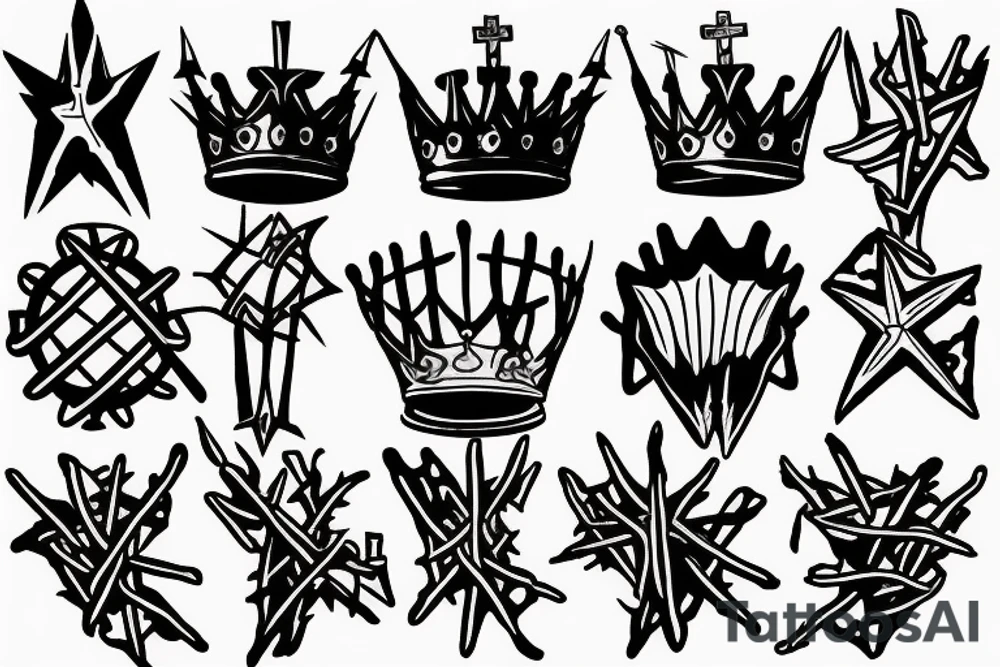 Crown of thorns tattoo idea
