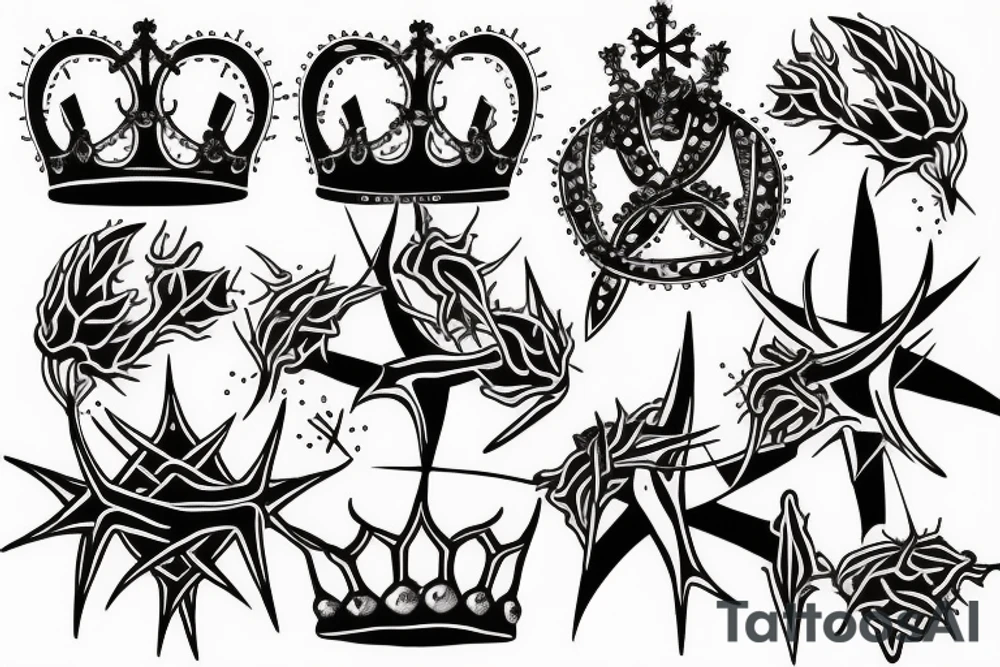 Crown of thorns tattoo idea