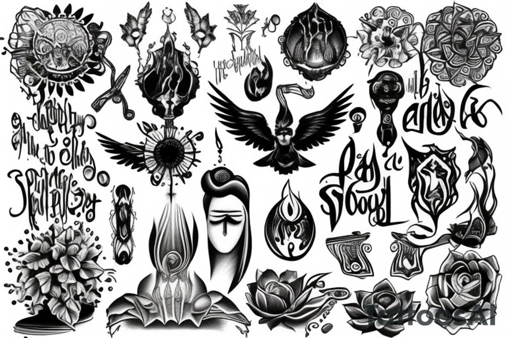 Spirituality from pain tattoo idea