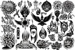 Spirituality from pain tattoo idea
