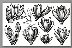 dutch crocus flower tattoo idea