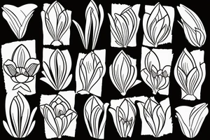 dutch crocus flower tattoo idea