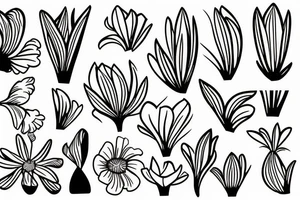 dutch crocus flower tattoo idea