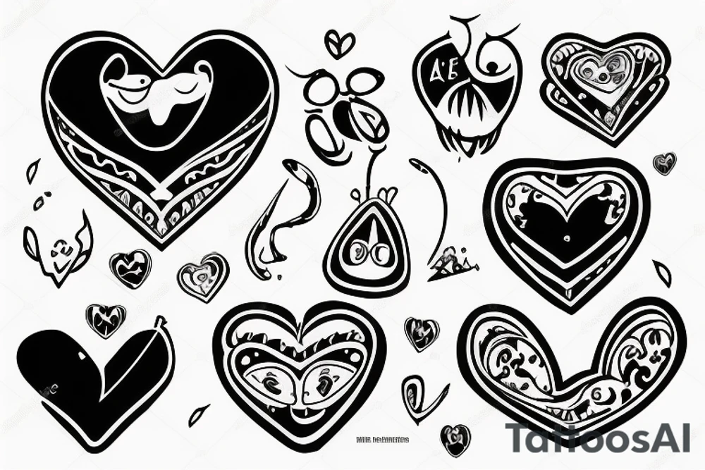 a snkae that eats a heart tattoo idea