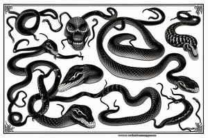 a scary snake tattoo idea