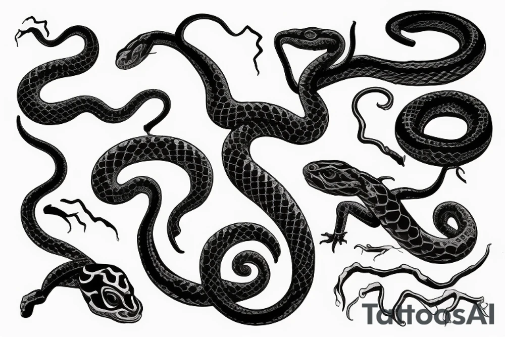 a scary snake tattoo idea