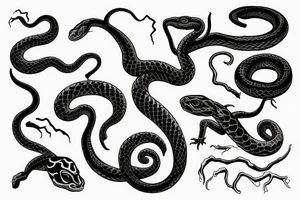 a scary snake tattoo idea