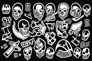 badass looking grim reaper smoking a joint and giving the okay symbol with his hand tattoo idea