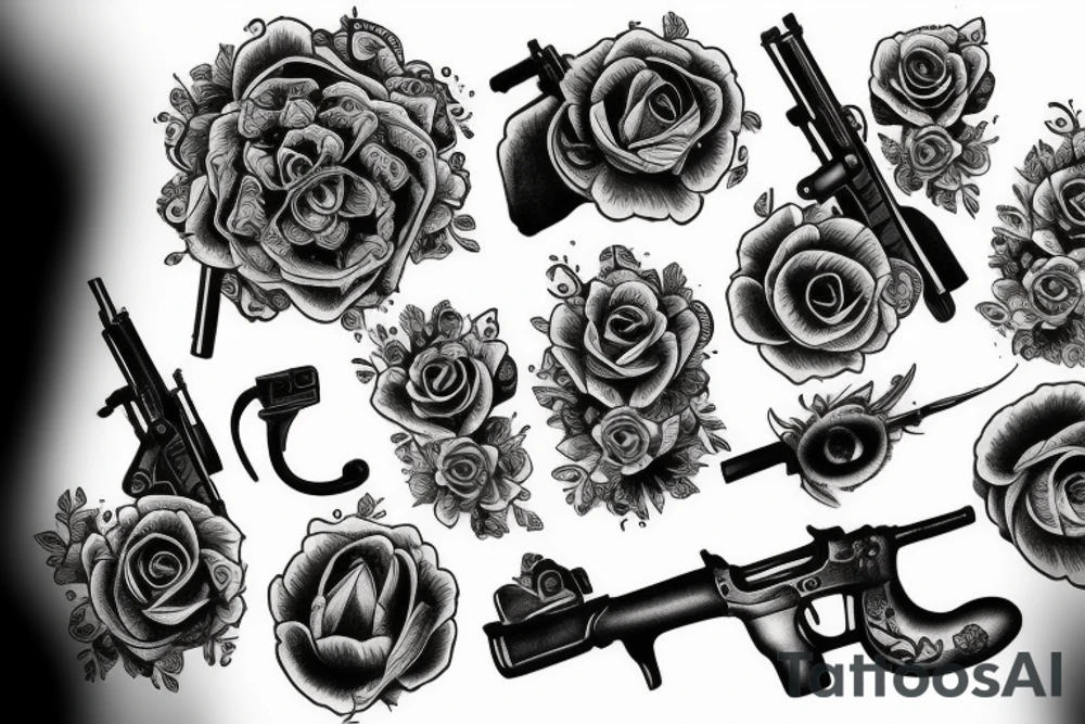Payasa and gun tattoo idea