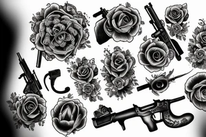 Payasa and gun tattoo idea