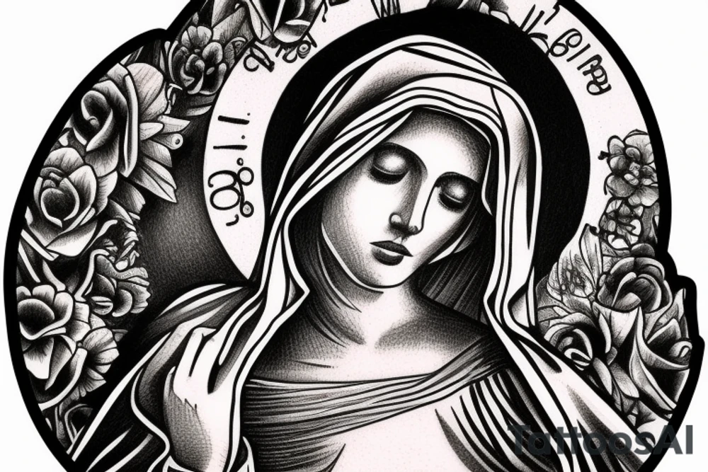 Virgin Mary tattoo idea