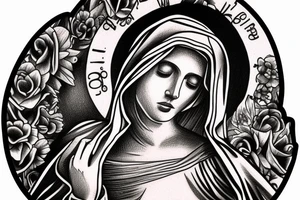 Virgin Mary tattoo idea