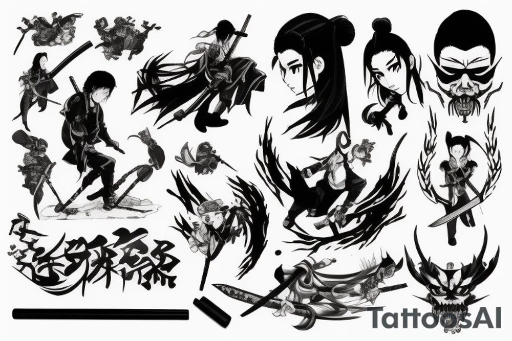 Blood Katana tattoo idea