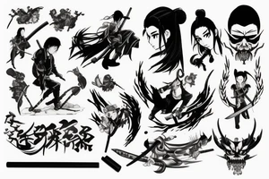 Blood Katana tattoo idea