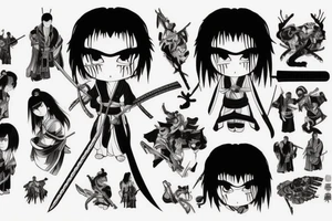 Blood Katana tattoo idea