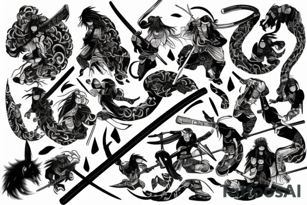 Blood Katana tattoo idea