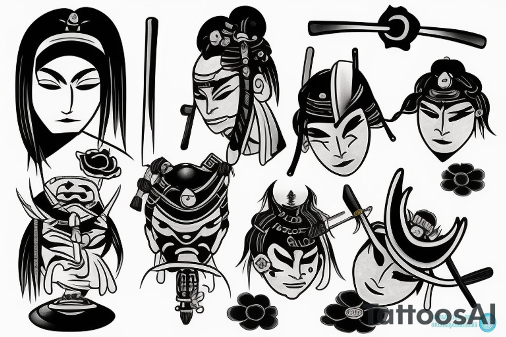 simpel samurai tattoo idea