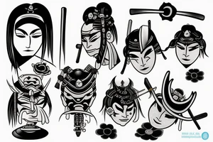 simpel samurai tattoo idea