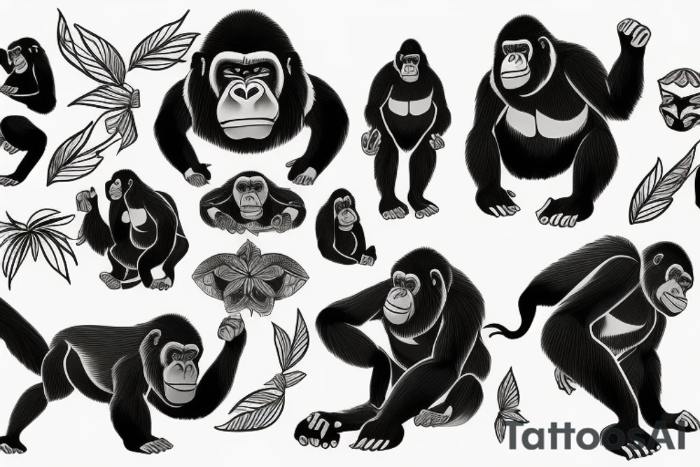 gorilla tattoo idea