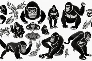 gorilla tattoo idea