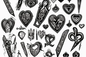 Dagger going through a heart tattoo idea