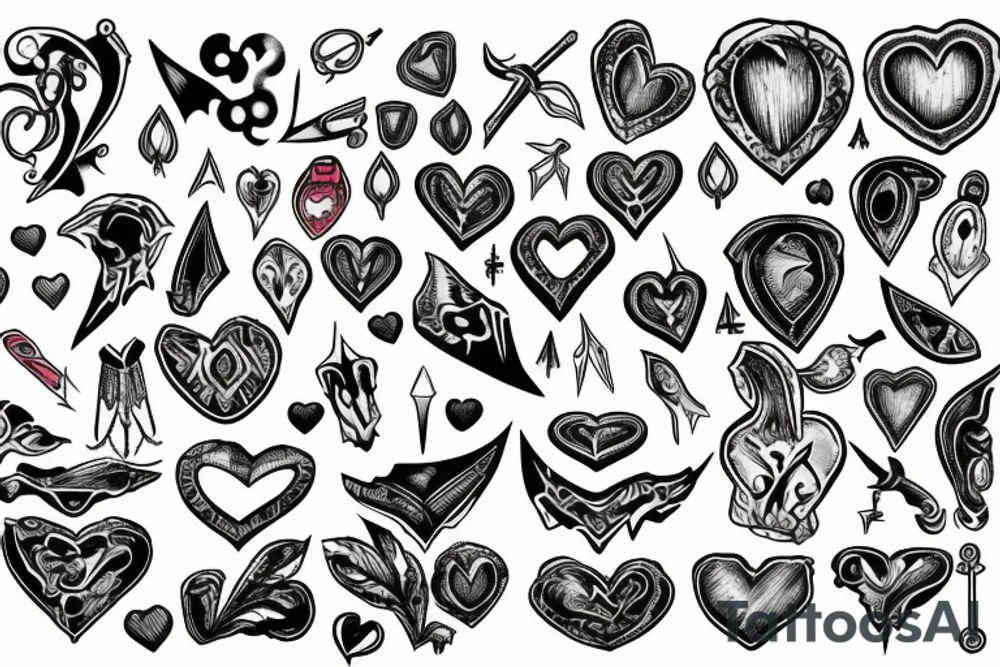 Dagger going through a heart tattoo idea