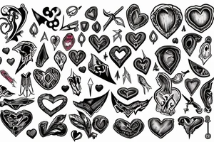 Dagger going through a heart tattoo idea