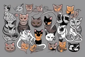 siamese cat with a supreme hoodie tattoo idea