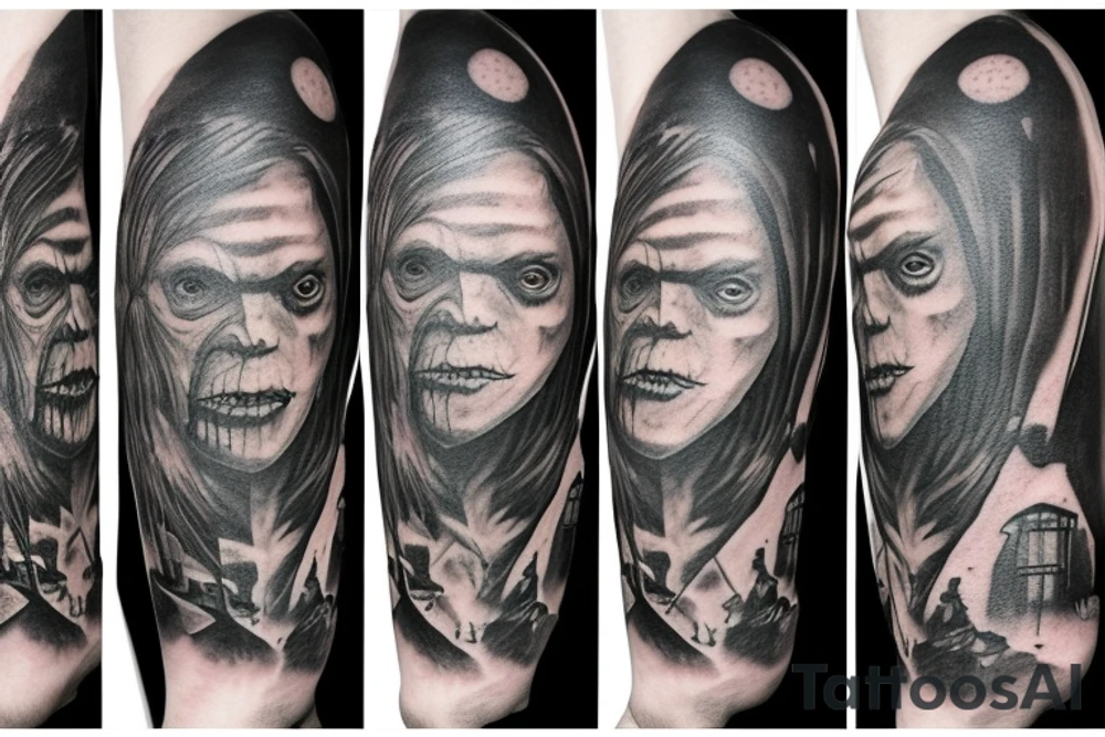 Sasquatch, tardis, medieval sword, moonlight tattoo idea