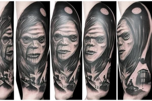 Sasquatch, tardis, medieval sword, moonlight tattoo idea