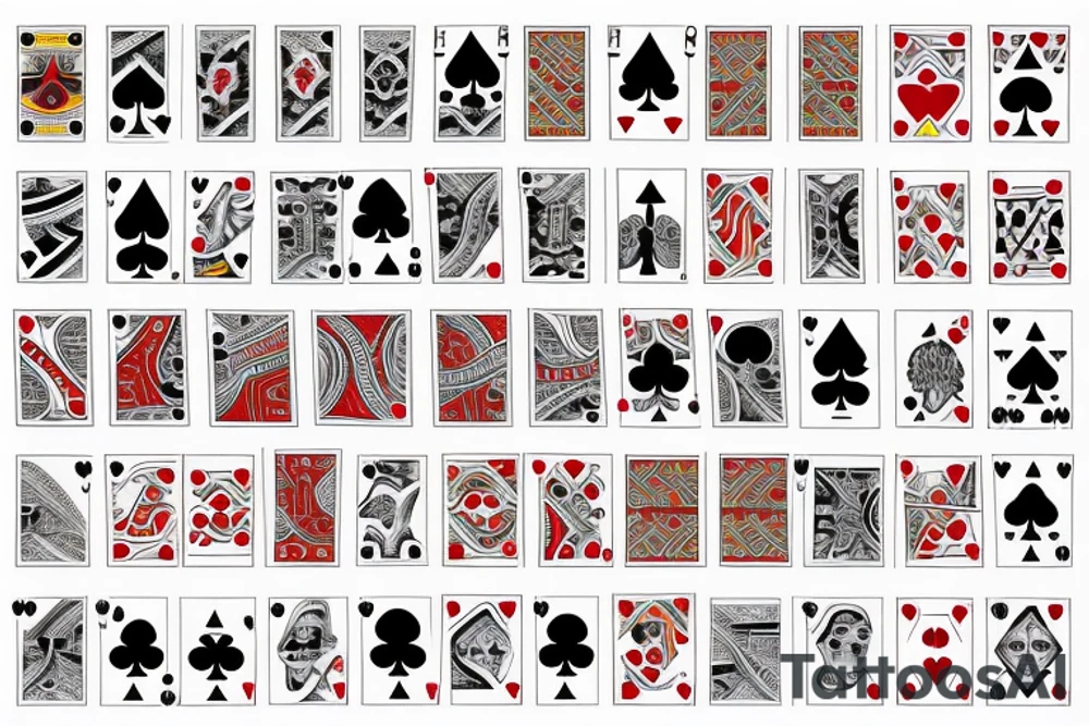 Jack playing card torn with ADHD tattoo idea