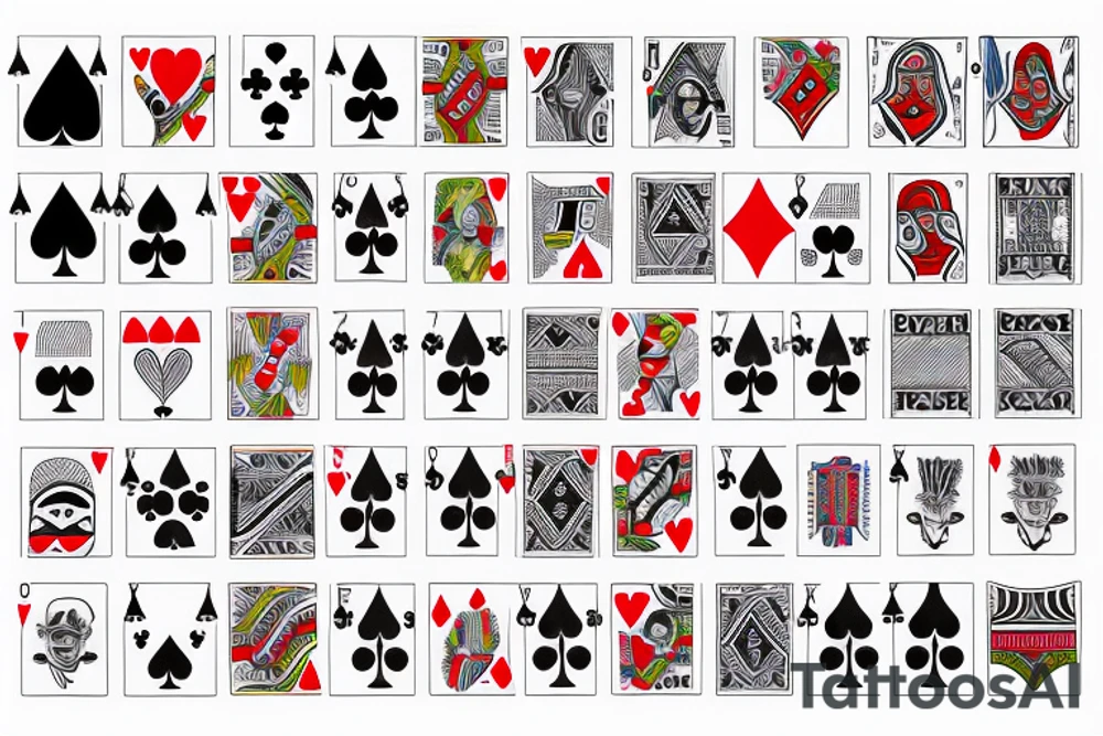 Jack playing card torn with ADHD tattoo idea