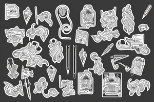 Ñames holded by a paperclip tattoo idea
