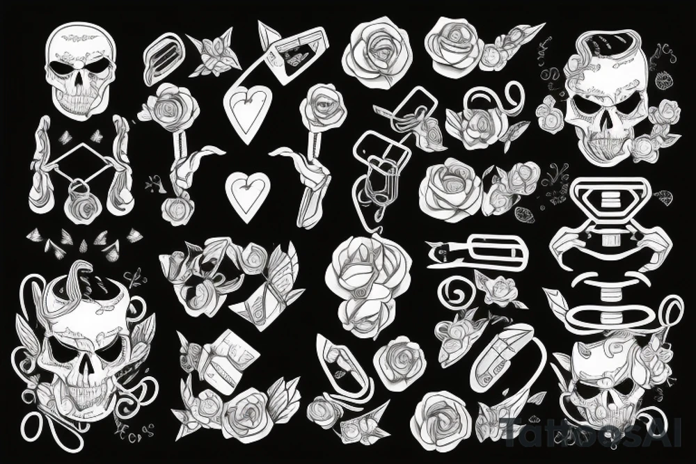Ñames holded by a paperclip tattoo idea