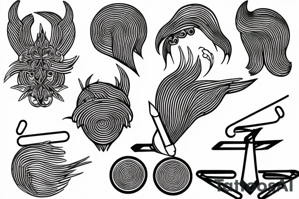 3 nanes holded by a paperclip tattoo idea