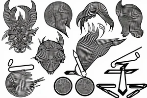 3 nanes holded by a paperclip tattoo idea