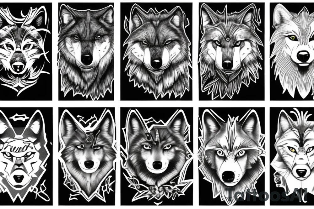 wolf tattoo idea