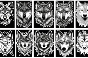 wolf tattoo idea