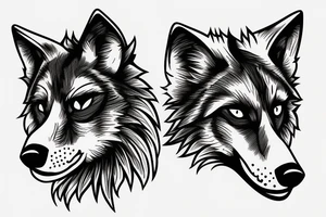 wolf tattoo idea