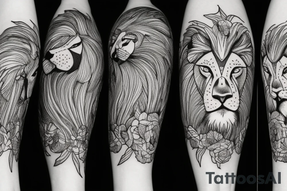 the lion tattoo idea