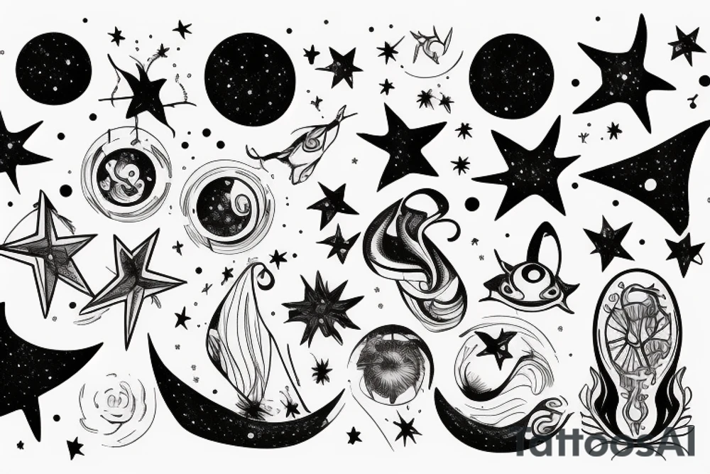 you’ve mistaken the stars reflected on the surface of the lake at night for the heavens tattoo idea