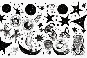 you’ve mistaken the stars reflected on the surface of the lake at night for the heavens tattoo idea