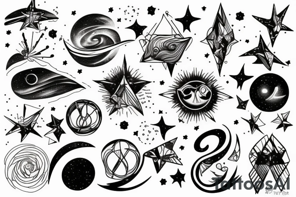 you’ve mistaken the stars reflected on the surface of the lake at night for the heavens tattoo idea