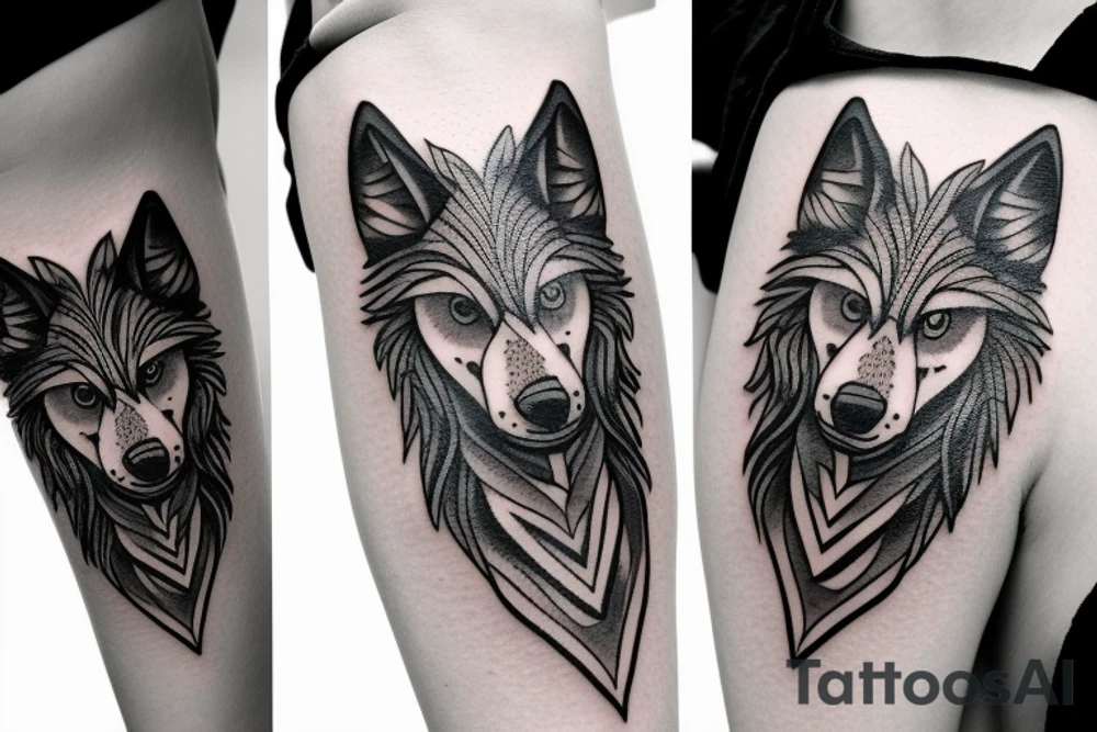 wolf tattoo idea