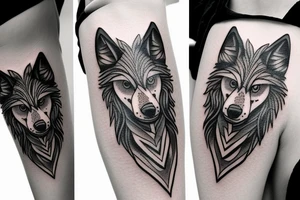 wolf tattoo idea
