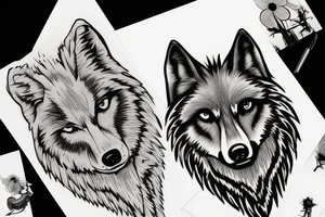 wolf tattoo idea